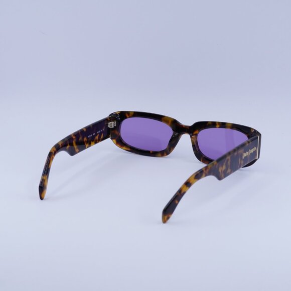 Palm Angels PERI104 NOAH 6037 Sunglasses Havana Rectangle Frame, Purple Lenses - Picture 4 of 11